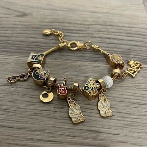 Taylor Swift Charm Bracelet Gold Tone